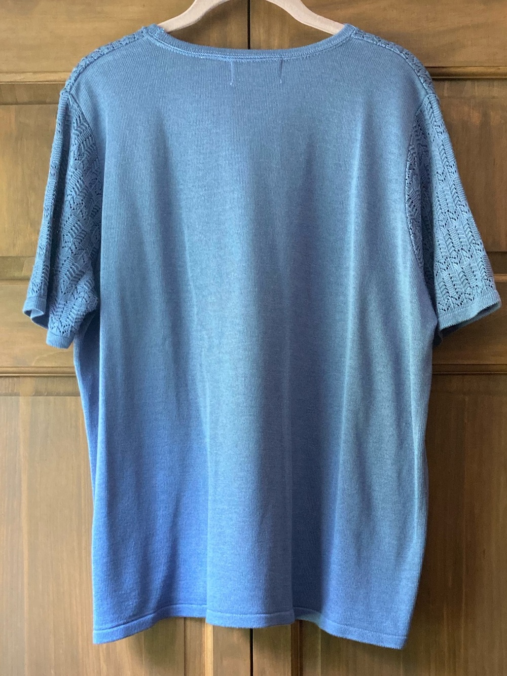 Alfred Dunner Steel Blue SS Top XL - Picture 2 of 6